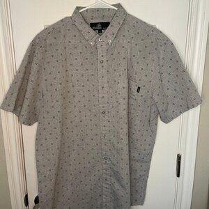 Molokai Surf Co Mens Shirt Size XL Button Down Short Sleeve Gray